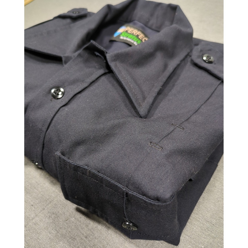 Perfection Uniform Short Sleeve Shirt 2 Pocket Epaulet Police Fire EMT Men Sz 16